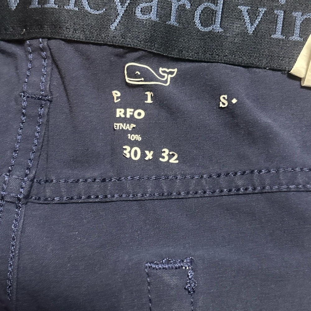 Vineyard Vines Performance Pants 30x32 Blue Stretch 5 Pocket Golf Travel - Picture 6 of 9
